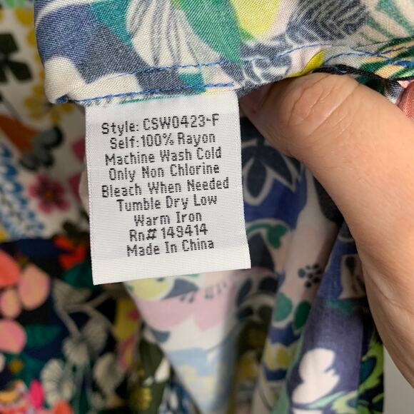 Johnny Was Layla Maxi Cover-Up with Puff Sleeves women’s XXL - Picture 6 of 15